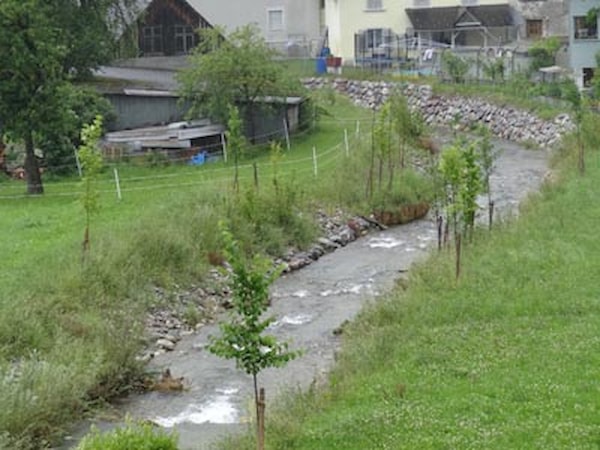 Schwarzbach, Bludesch - Rückbau Sohlstufe